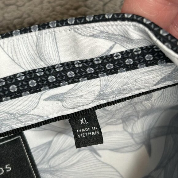 7 Diamonds Shirt Mens XL Gray 4-Way Stretch Liberty Flip Cuff Geometric Button - Picture 6 of 15